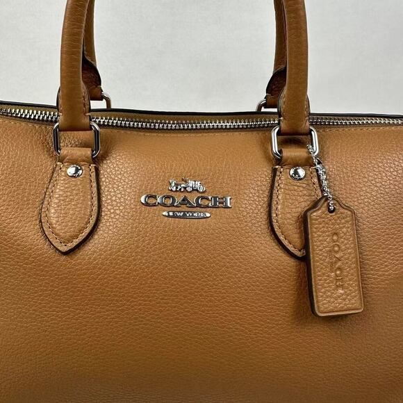 Coach Georgia Satchel Crossbody Handbag In Leather/Light Saddle CR156 NWT - Picture 9 of 10